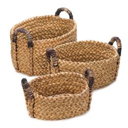 Straw Nesting Baskets With Handles