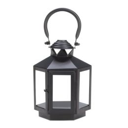 Black Hexagonal Candle Lantern