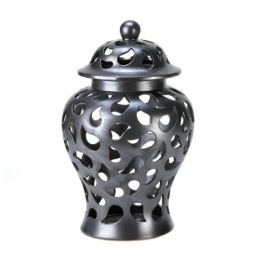 Ceramic Decorative Teardrop Jar With Lid