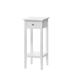 Classic White Side Table With Drawer
