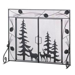 Woodland Forest Fire Place Screen