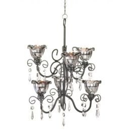 Midnight Blooms Tiered Chandelier