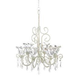 Crystal Blooms Candle Chandelier