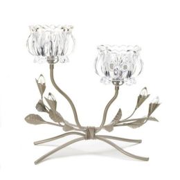 Crystal Flowers Candleholder