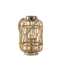 Medium Woven Rattan Candle Lantern