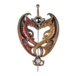 Dueling Dragons Sword Wall Plaque