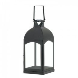 Large Domed Black Candle Lantern