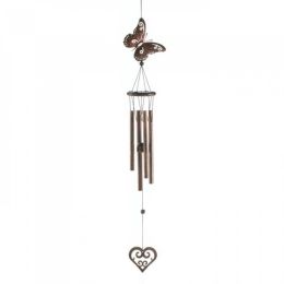 Butterfly And Heart Windchime