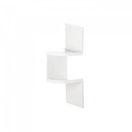 2-tier White Corner Shelf