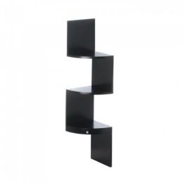 3-tier Black Corner Shelf With Drawer