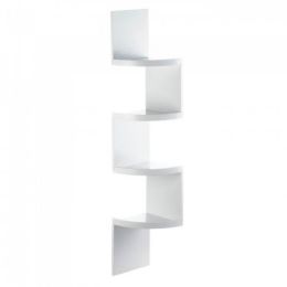 White 4-tier Corner Shelf