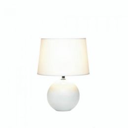 White Round Base Table Lamp