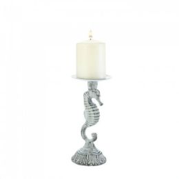 White Seahorse Candleholder