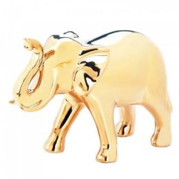 Large Golden Elephant Figure