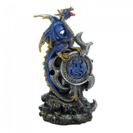Blue Dragon With Light Up Medallion