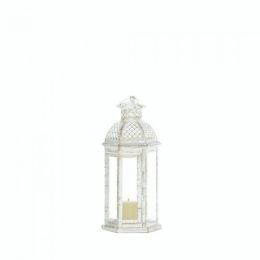 White Moroccan Lattice Lantern