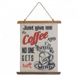 Give Me Coffee Linen Wall Art