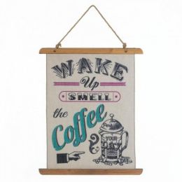 Coffee Perk Up Linen Wall Art