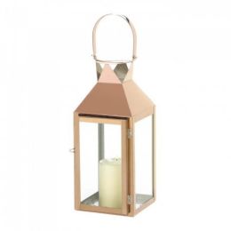 Rose Gold Candle Lantern