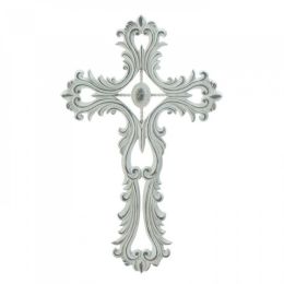 Scalloped White Cross