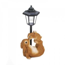 Adorable Mom And Baby Rabbit Solar Lamp