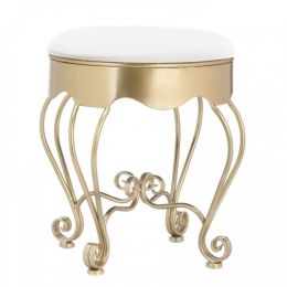 Gold Scrollwork Stool