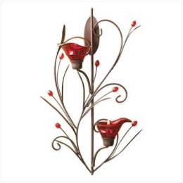 Ruby Blossom Tealight Sconce