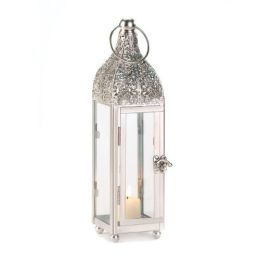 Polished Metal Candle Lantern