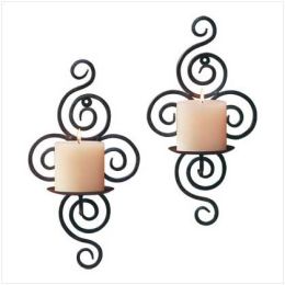 Scrollwork Candle Sconces