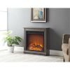 Ventless Electric Fireplace in Espresso Wood Finish