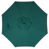 9 Foot Outdoor Patio Umbrella with Push Button Tilt and Crank Dark Green