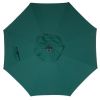 9 Foot Outdoor Patio Umbrella with Push Button Tilt and Crank Dark Green