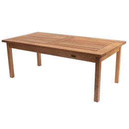 Solid Wood Coffee Table with Galvanized Steel Hardware
