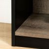 Modern 69-inch Tall Skinny 5-Shelf Bookcase in Black Wood Finish