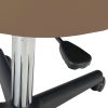 Adjustable Height Pneumatic Rolling Stool with Latte Brown Padded Seat by Earthlite Massage