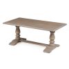 Driftwood Contemporary Classic Coffee Table with Pedestal Legs