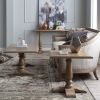 Driftwood Contemporary Classic Coffee Table with Pedestal Legs