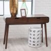 Modern Classic Solid Wood Console Sofa Table in Walnut Wood Finish