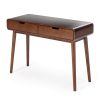 Modern Classic Solid Wood Console Sofa Table in Walnut Wood Finish