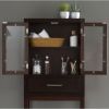 Espresso Modern Bathroom Over the Toilet Space Saver Cabinet