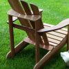 Ergonomic Outdoor Patio Adirondack Chair in Red Shorea Wood