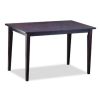 Solid Rubberwood Dining  Table in Dark Brown Stain Veneer Finish