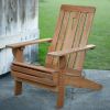 Outdoor Hardwood Square-Back Adirondack Chair with Oversized Contoured Seat