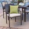 Dark Brown Weather Resistant Resin Wicker Dining Chair Armchair