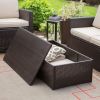 Outdoor Brown Wicker Resin 4-Piece Patio Furniture Dinning Set