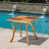 Outdoor Solid Wood 31.5 inch Square Patio Dining Table