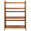 3-Shelf Folding Storage Shelves Bookcase in Honey Oak Finish