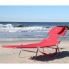 Red Chiase Lounge Beach Chair with Face Cavity and Arm Slots