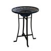 Outdoor Ceramic Bowl Fountain Bird Bath with Metal Stand and Solar Pump