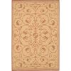 5'10 x 9'2 Indoor Outdoor Area Rug with Floret Floral Pattern Terracotta